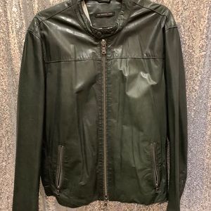 John Varvatos Lamb skin leather in  blue/black.